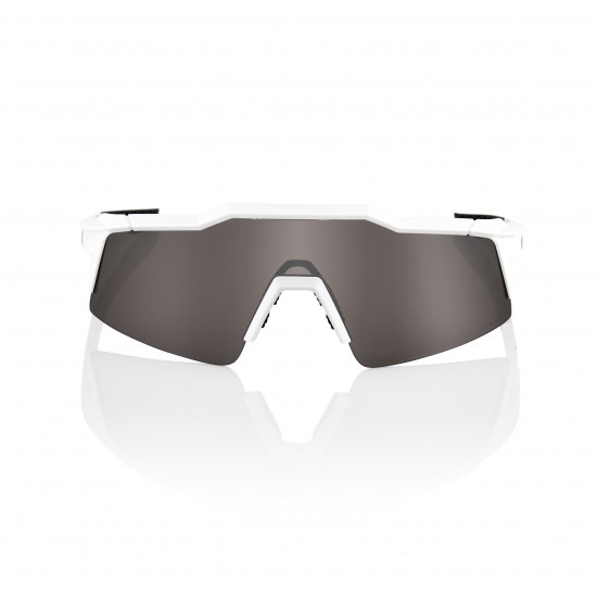 100% Speedcraft Sunglasses - Matte White/HiPER Silver