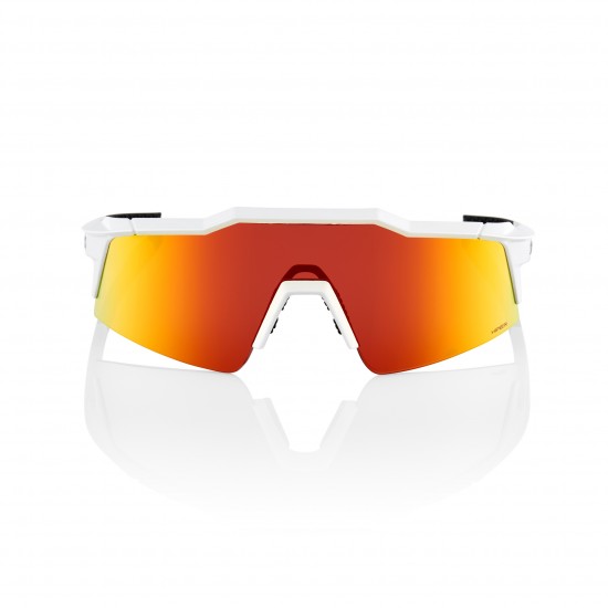 100% Speedcraft SL Sunglasses - Soft Tact Off White/HiPER Red