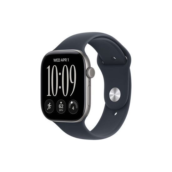 Apple Watch Series 12 GPS Space Grey Aluminium Case with Navy Blue Sport Band