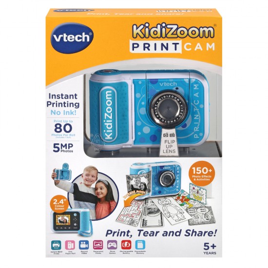 VTech Kidizoom Print Cam with Bonus Paper Pack - Blue