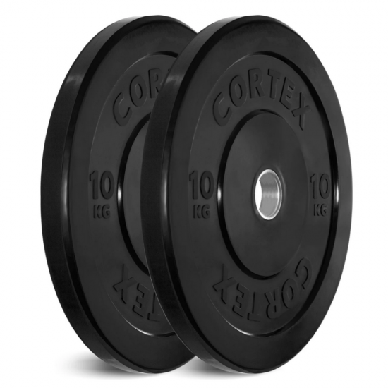 Lifespan Fitness CORTEX 150kg Black Series Bumper Plate Set 