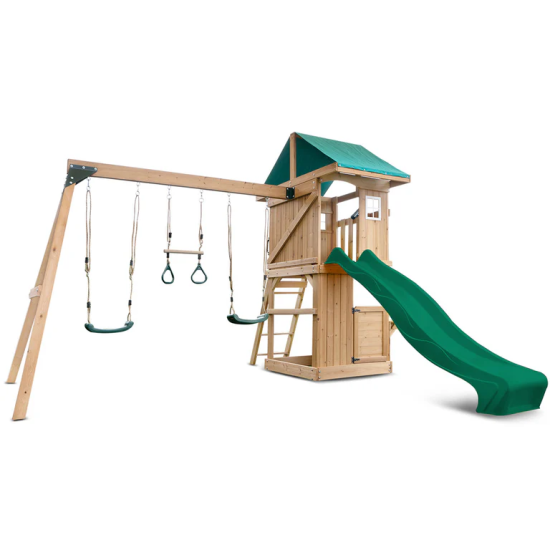 Lifespan Kids Montrose Play Centre Set with 2.2m - Green Slide Lifespan Kids Montrose Play Centre Set with 2.2m - Green Slide