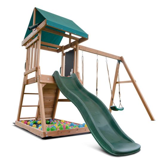 Lifespan Kids Greenvale Play Centre with 1.8m Green Slide Lifespan Kids Greenvale Play Centre with 1.8m Green Slide