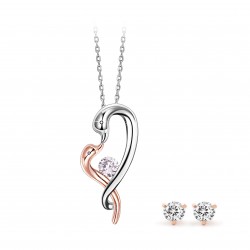 Pica LéLa - Bonds of Love Necklace & CZ Stud Earrings Pica LéLa - Bonds of Love Necklace & CZ Stud Earrings