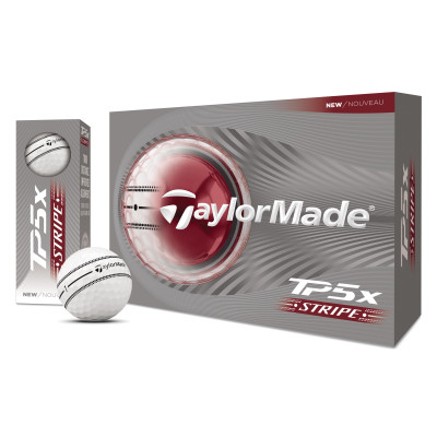 TaylorMade Golf TP5x Stripe Golf Balls - 1 Dozen