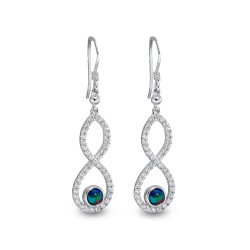 Wellington Jeweller - Infinity Triplet Opal Earrings Wellington Jeweller - Infinity Triplet Opal Earrings