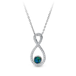 Wellington Jeweller - Infinity Triplet Opal Necklace Wellington Jeweller - Infinity Triplet Opal Necklace