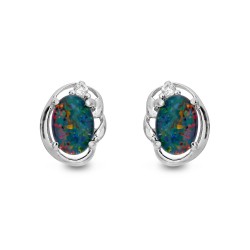 Wellington Jeweller - Precious Triplet Opal Earrings Wellington Jeweller - Precious Triplet Opal Earrings